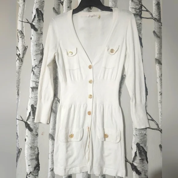 slim fit dress slacks Ava Presley 29806 Size 8 Ivory Short Tweed Dress Pageant Interview Ruffle Cap Sleeve Square Button